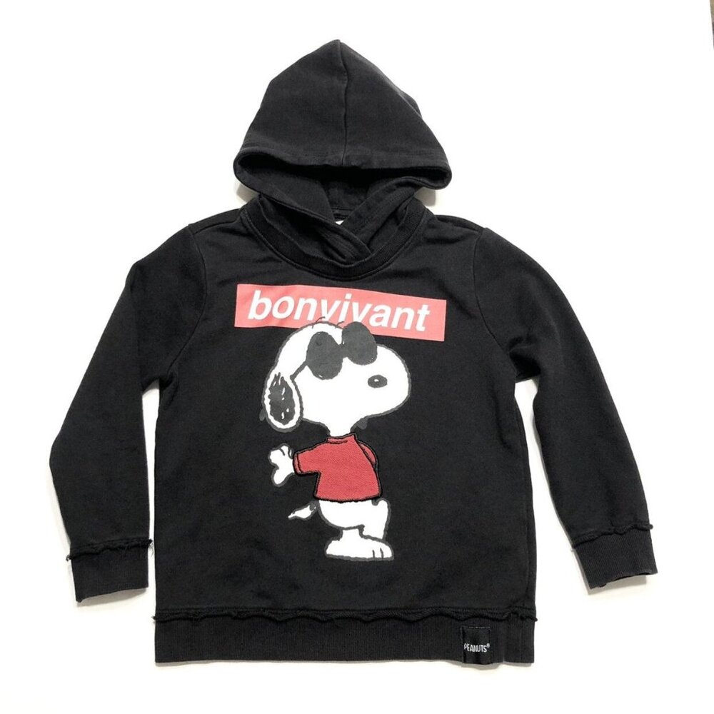 ZARA + PEANUTS Black Snoopy Hoodie {5}